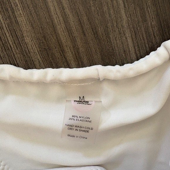Haute Swimwear Harper Bikini Matching Set String Triangle Top White - Picture 7 of 10